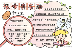 汉字真有趣手抄报模板,手抄报中的文化瑰宝